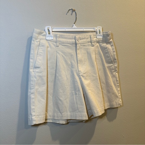 Three Dots Women's Light Beige Bermuda Shorts - Picture 3 of 10